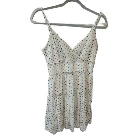 Trixxi Dresses & Skirts - TRIXXI White With Black Polka Dot Spaghetti Strap Dress Size S